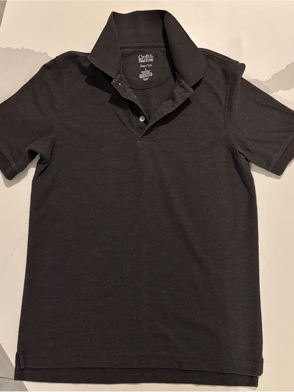 croft & barrow bundle of 2 Black and Red Short-Sleeve Polo Shirts